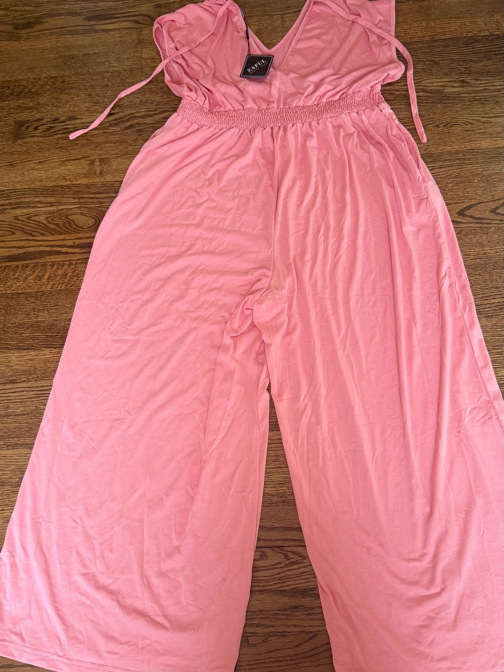 Zaful Pink Wide Leg Jumpsuit
